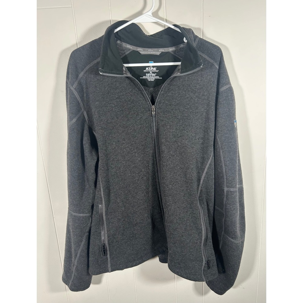 Kuhl Kashmira Full Zip Fleece Jacket Mens XL Gray Heather Performance Midlayer